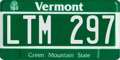 VT license plate LTM297