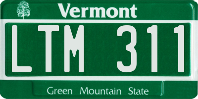VT license plate LTM311