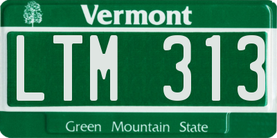 VT license plate LTM313