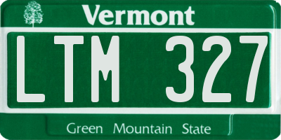 VT license plate LTM327