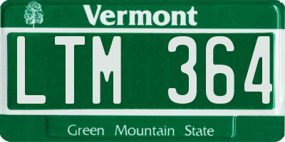 VT license plate LTM364