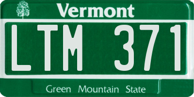 VT license plate LTM371