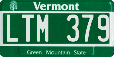 VT license plate LTM379