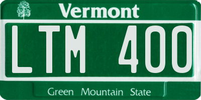 VT license plate LTM400
