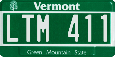 VT license plate LTM411