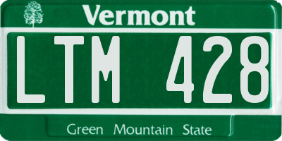 VT license plate LTM428
