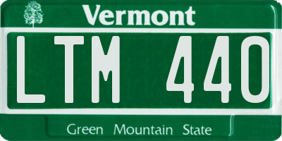 VT license plate LTM440