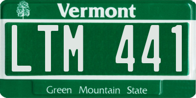VT license plate LTM441