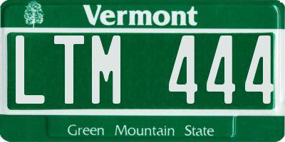 VT license plate LTM444