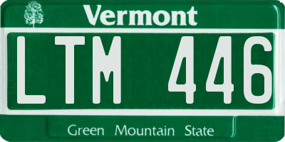 VT license plate LTM446