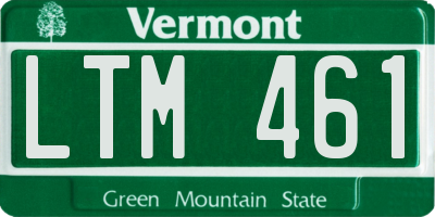 VT license plate LTM461