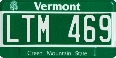VT license plate LTM469