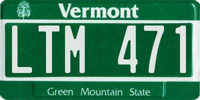 VT license plate LTM471