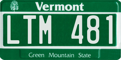 VT license plate LTM481