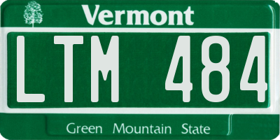 VT license plate LTM484