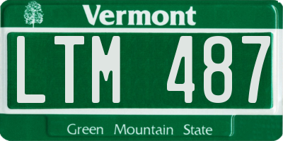 VT license plate LTM487