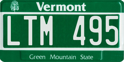 VT license plate LTM495