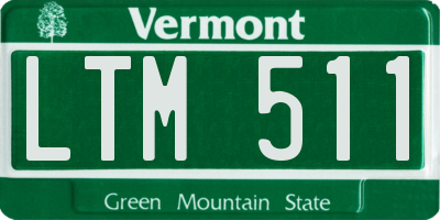 VT license plate LTM511