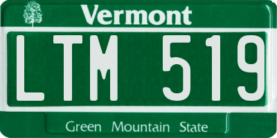 VT license plate LTM519