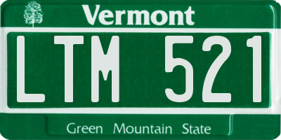 VT license plate LTM521
