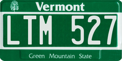 VT license plate LTM527