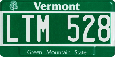 VT license plate LTM528