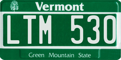 VT license plate LTM530