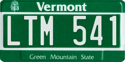 VT license plate LTM541