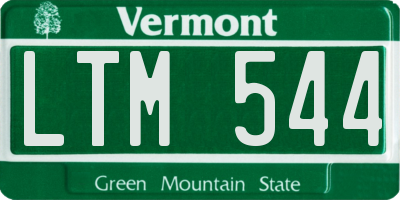 VT license plate LTM544