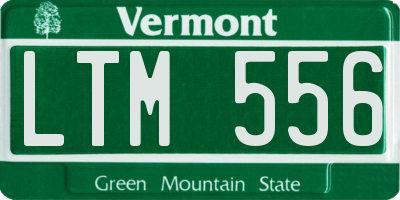 VT license plate LTM556