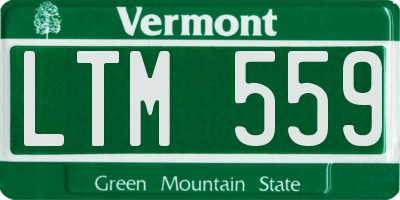 VT license plate LTM559