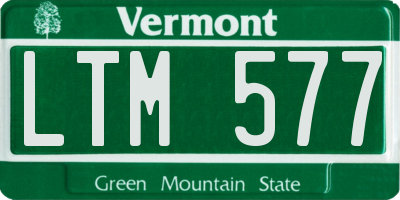 VT license plate LTM577