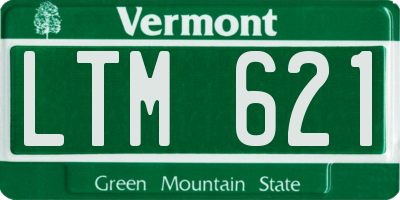 VT license plate LTM621