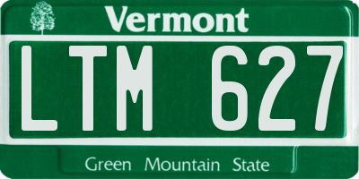 VT license plate LTM627