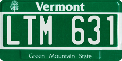 VT license plate LTM631