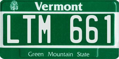 VT license plate LTM661