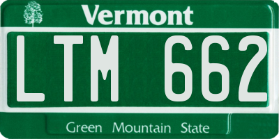 VT license plate LTM662