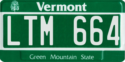 VT license plate LTM664