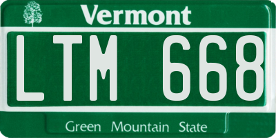 VT license plate LTM668