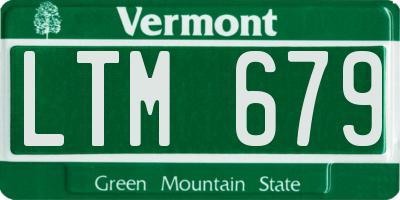 VT license plate LTM679