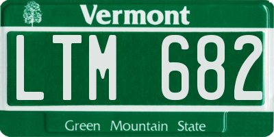 VT license plate LTM682