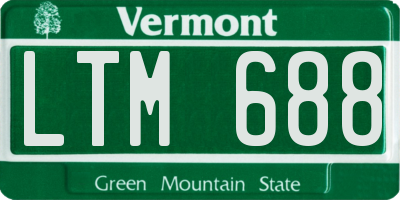 VT license plate LTM688
