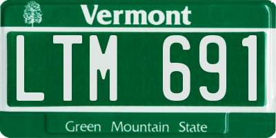 VT license plate LTM691