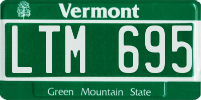 VT license plate LTM695