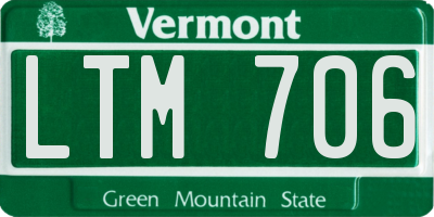 VT license plate LTM706