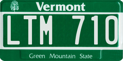 VT license plate LTM710
