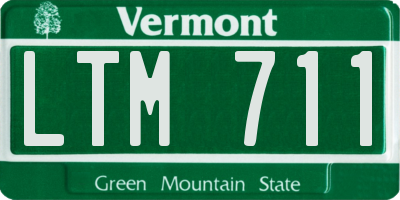 VT license plate LTM711