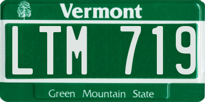 VT license plate LTM719