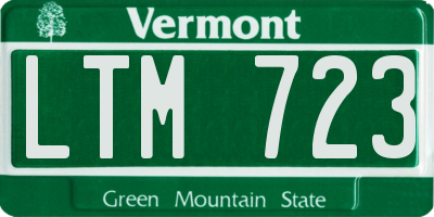 VT license plate LTM723