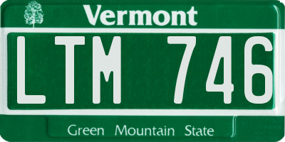 VT license plate LTM746